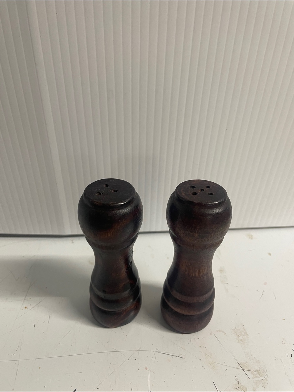Wooden Salt and Pepper Shakers - Dark Brown